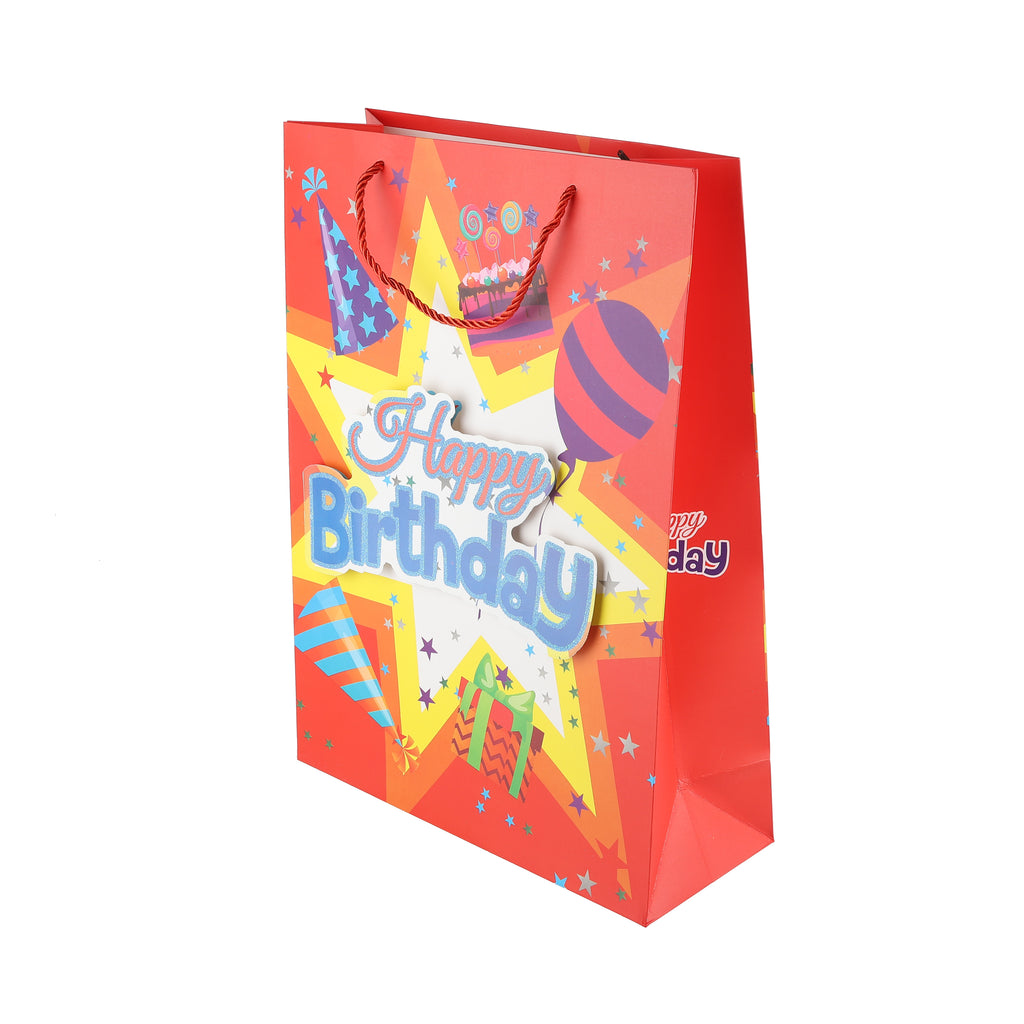 Medium Gift Bag Side View — Wholesale Retail Gift Bags for Grocery Stores Canada