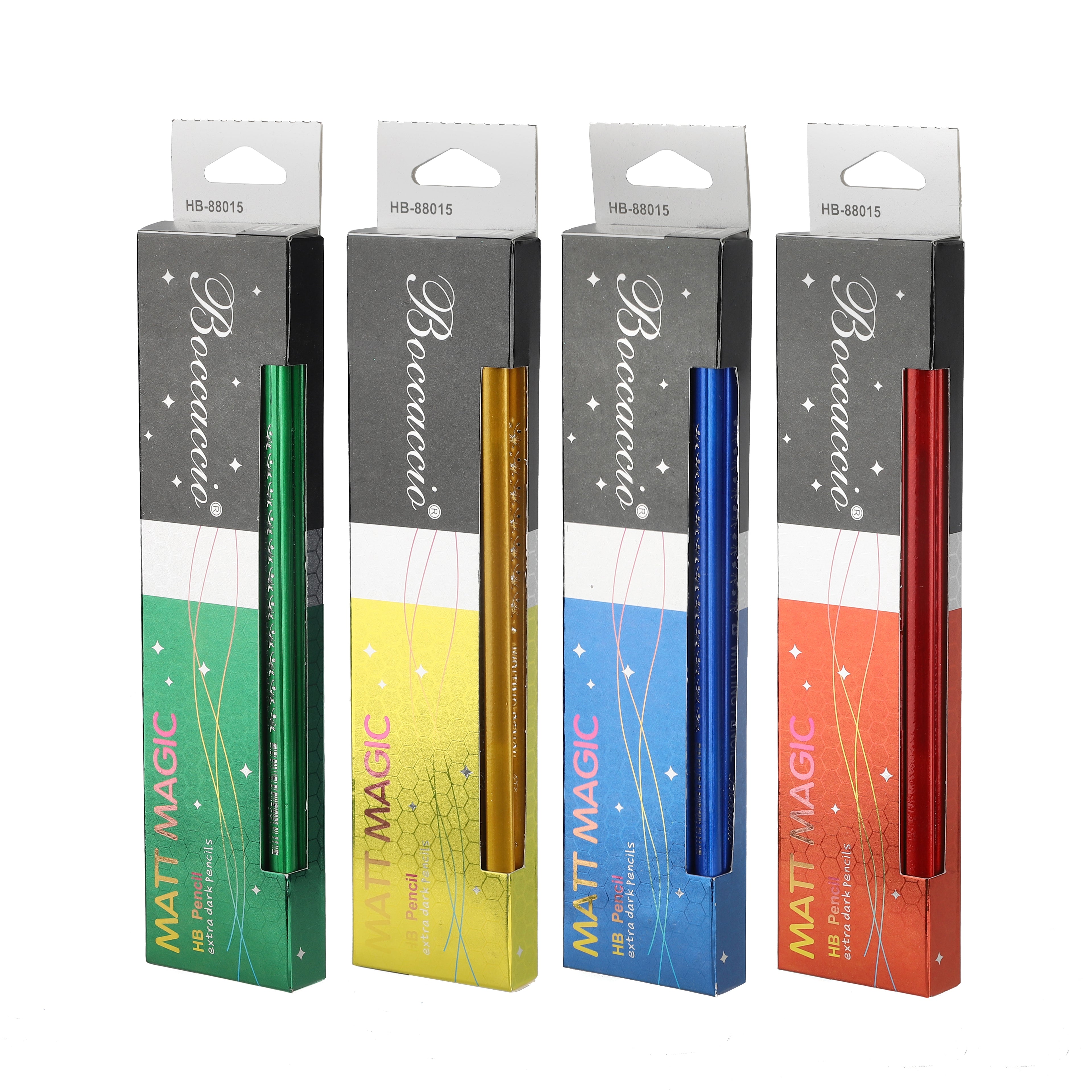 Wholesale HB Pencils Box of 12 Style 2 Mixed Colors — Bulk Writing Pencils Canada
