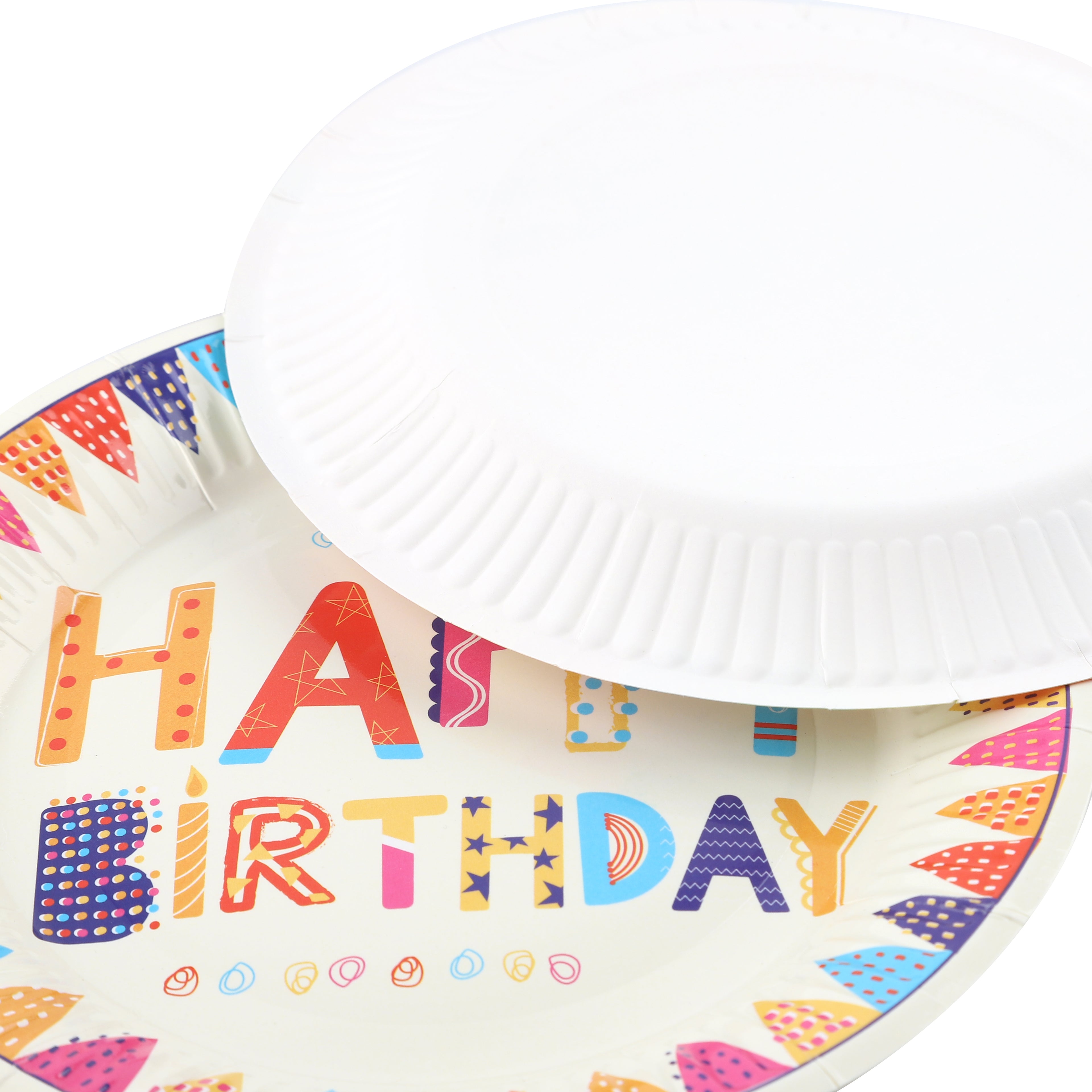 Birthday Plate Close-Up Colorful Print — Wholesale Disposable Tableware Canada