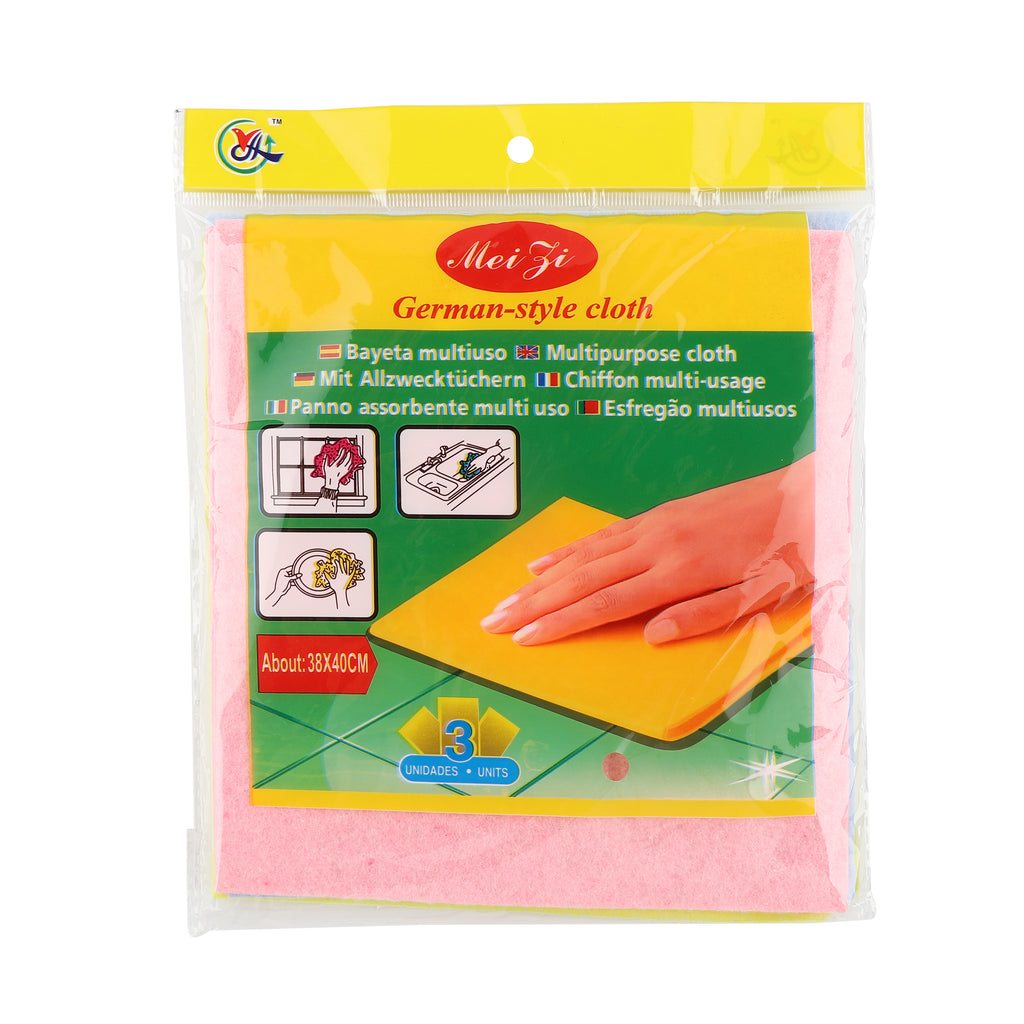Order Wholesale Non-Woven Microfibre Cleaning Cloth 3-Pack 40x38cm — Buy Bulk Cloths for Cleaning Companies Canada