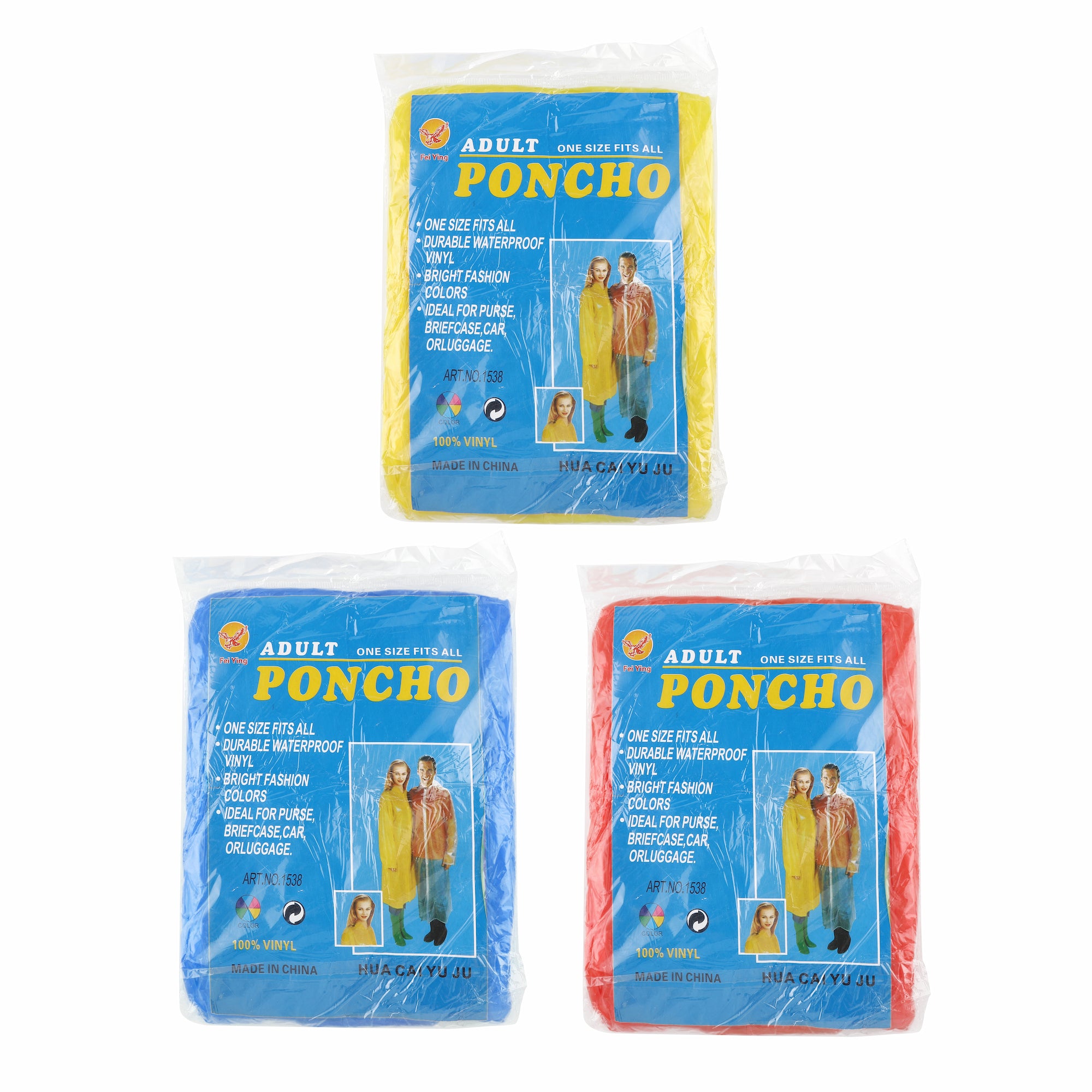 Adult Raincoat Packaged Mixed Colors — Buy Bulk Waterproof Gear for Retailers Calgary Alberta
