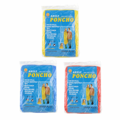 Adult Raincoat Packaged Mixed Colors — Buy Bulk Waterproof Gear for Retailers Calgary Alberta