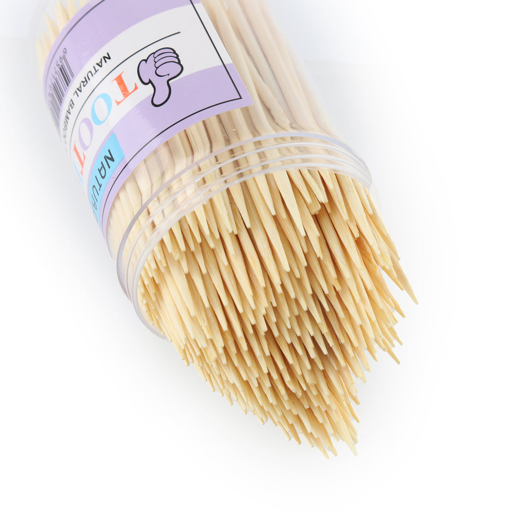 Bamboo Toothpick Pack Open View Close-Up — Wholesale Restaurant Supplies Low Minimum Order Canada