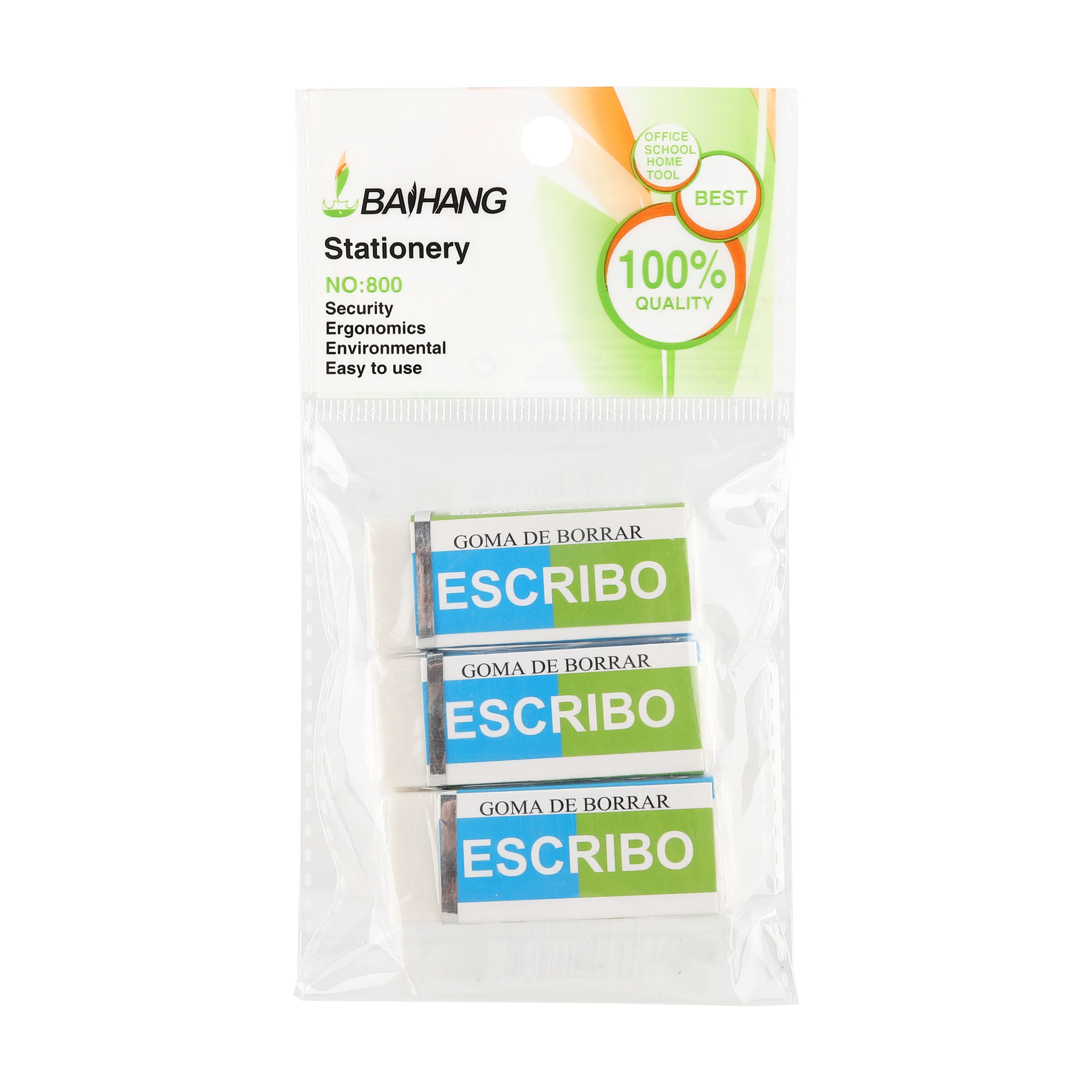Wholesale Pencil Erasers 3-Pack 5.8x2x1cm — Bulk Erasers for Schools and Offices Canada