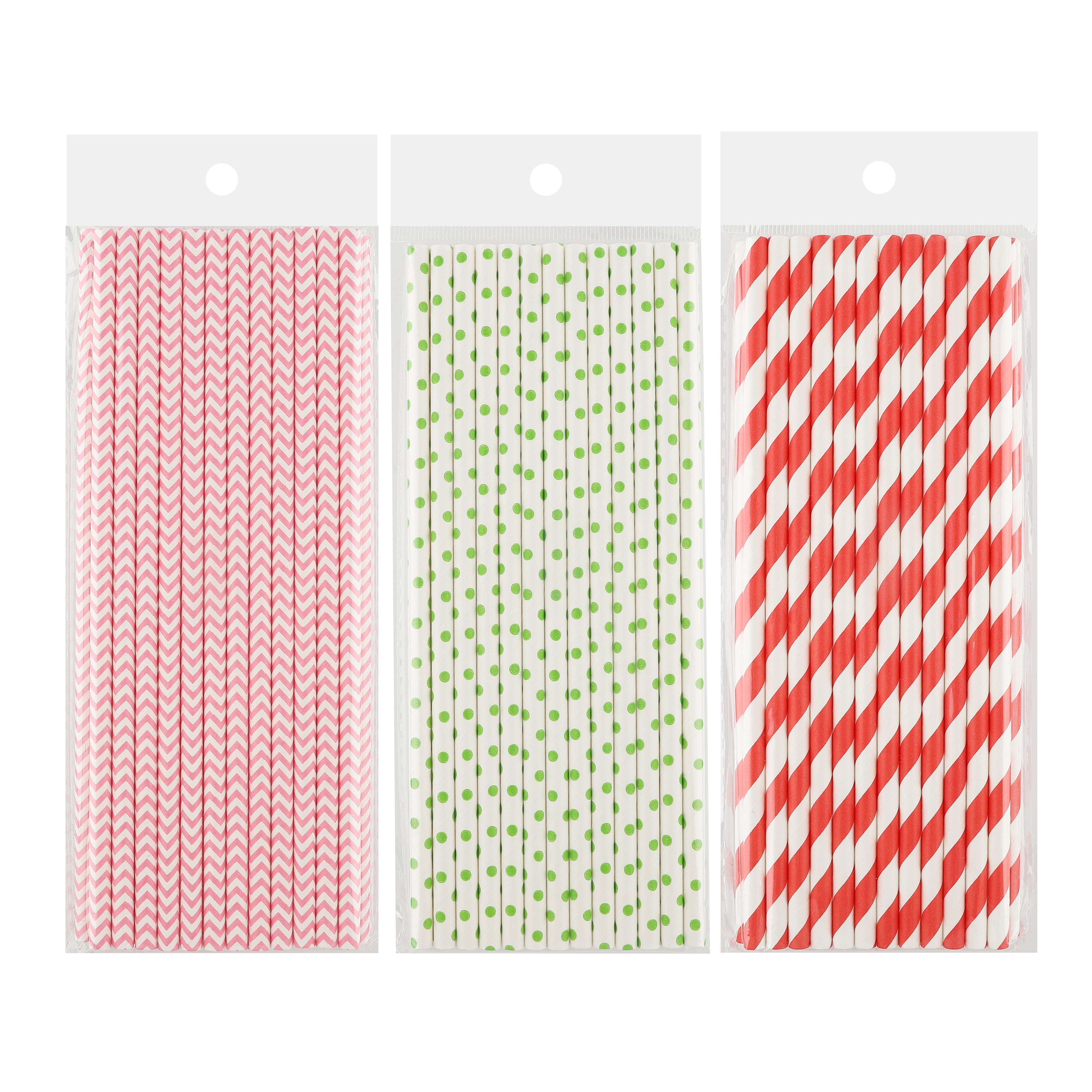 Paper Straws 25pc Mixed Colors Packaged — Order Wholesale Restaurant Supplies Calgary