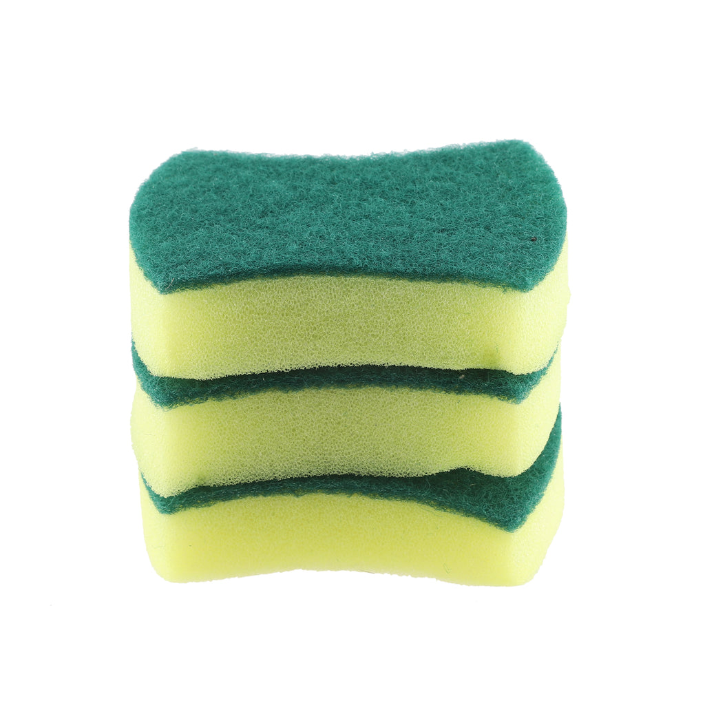 Thick Kitchen Sponge 3-Pack Side View — Wholesale Janitorial Supplies Supplier Calgary Alberta Canada