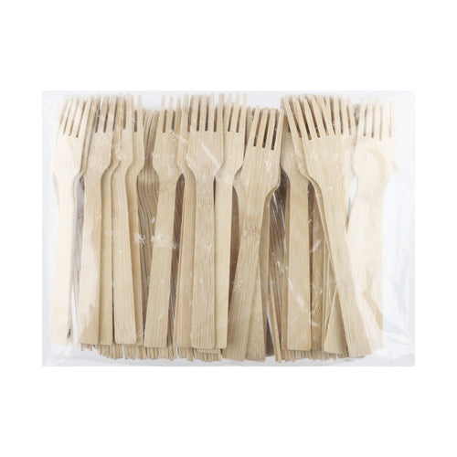 Order Wholesale Bamboo Forks 6-Pack 17x2.5cm — Buy Bulk Wooden Forks for Restaurants and Catering Companies Canada