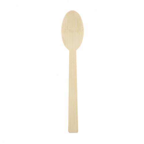Bamboo Spoon 6pc Pack Packaged — Stock Up Wholesale Eco-Friendly Cutlery for Catering Companies Calgary Alberta