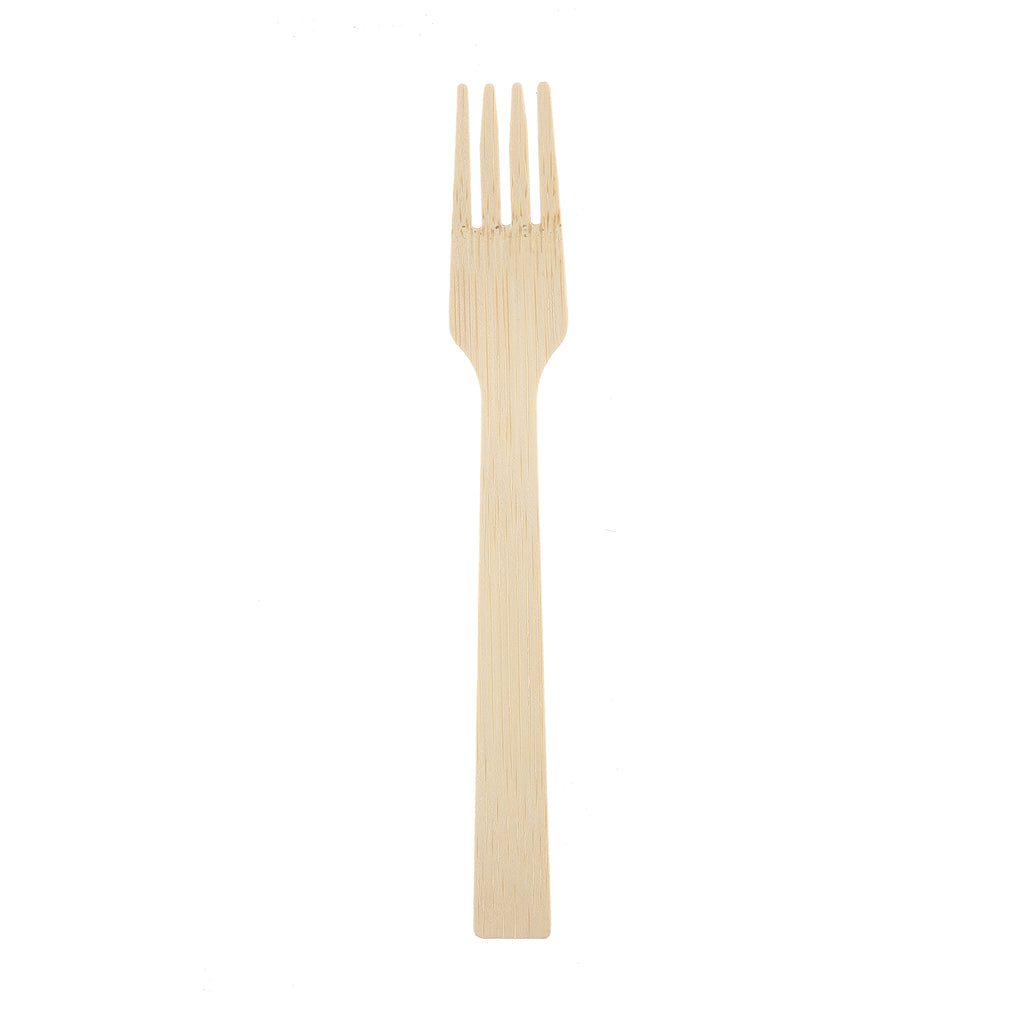 Bamboo Fork 6pc Pack Packaged — Stock Up Wholesale Eco-Friendly Cutlery for Grocery Stores Calgary Alberta