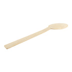 Bamboo Spoons Close-Up 17cm — Low Minimum Order Wholesale Catering Supplies Canada