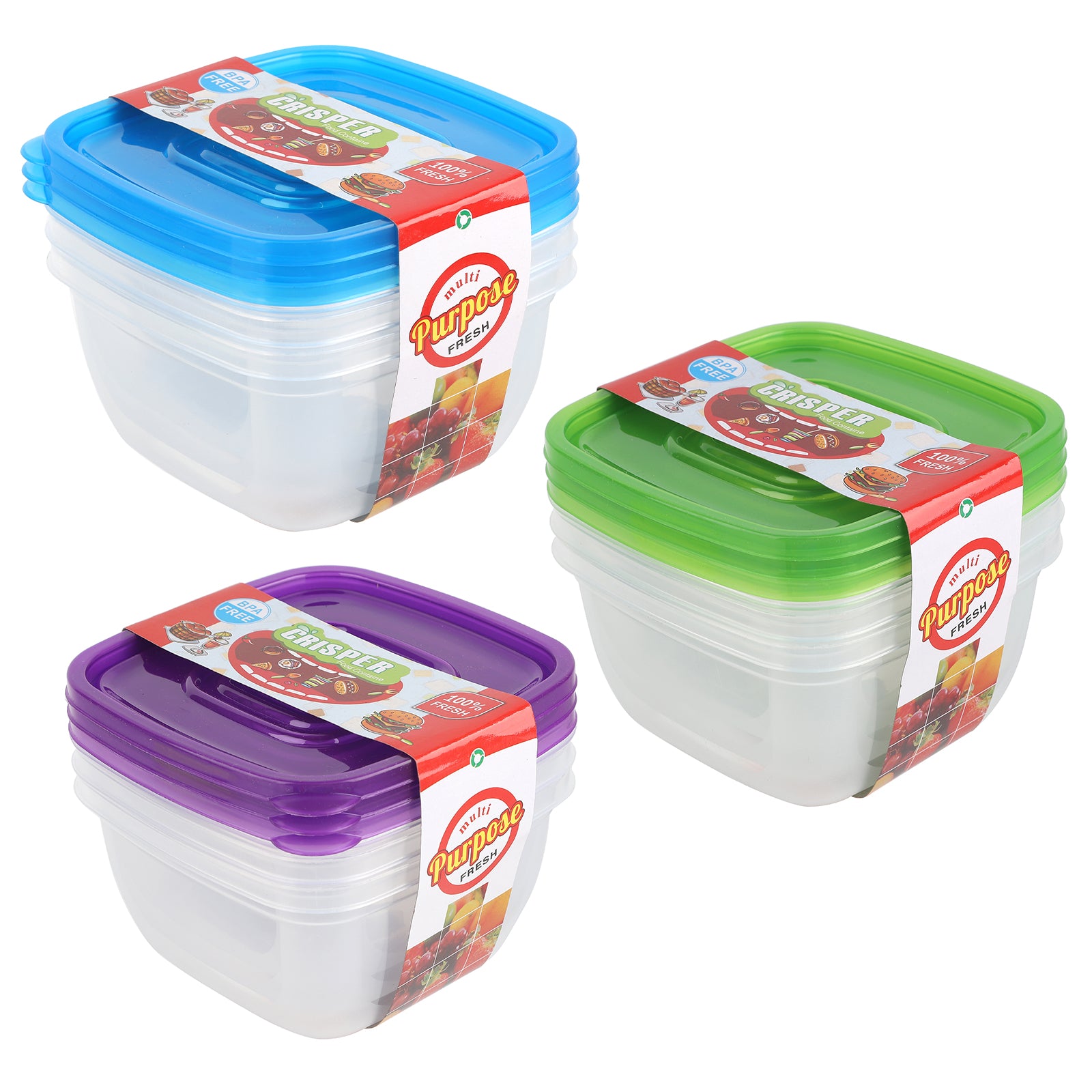Order Wholesale Food Saver Box Set 3-Pack Large 11x15x15cm — Buy Bulk Food Storage Containers for Restaurants Canada